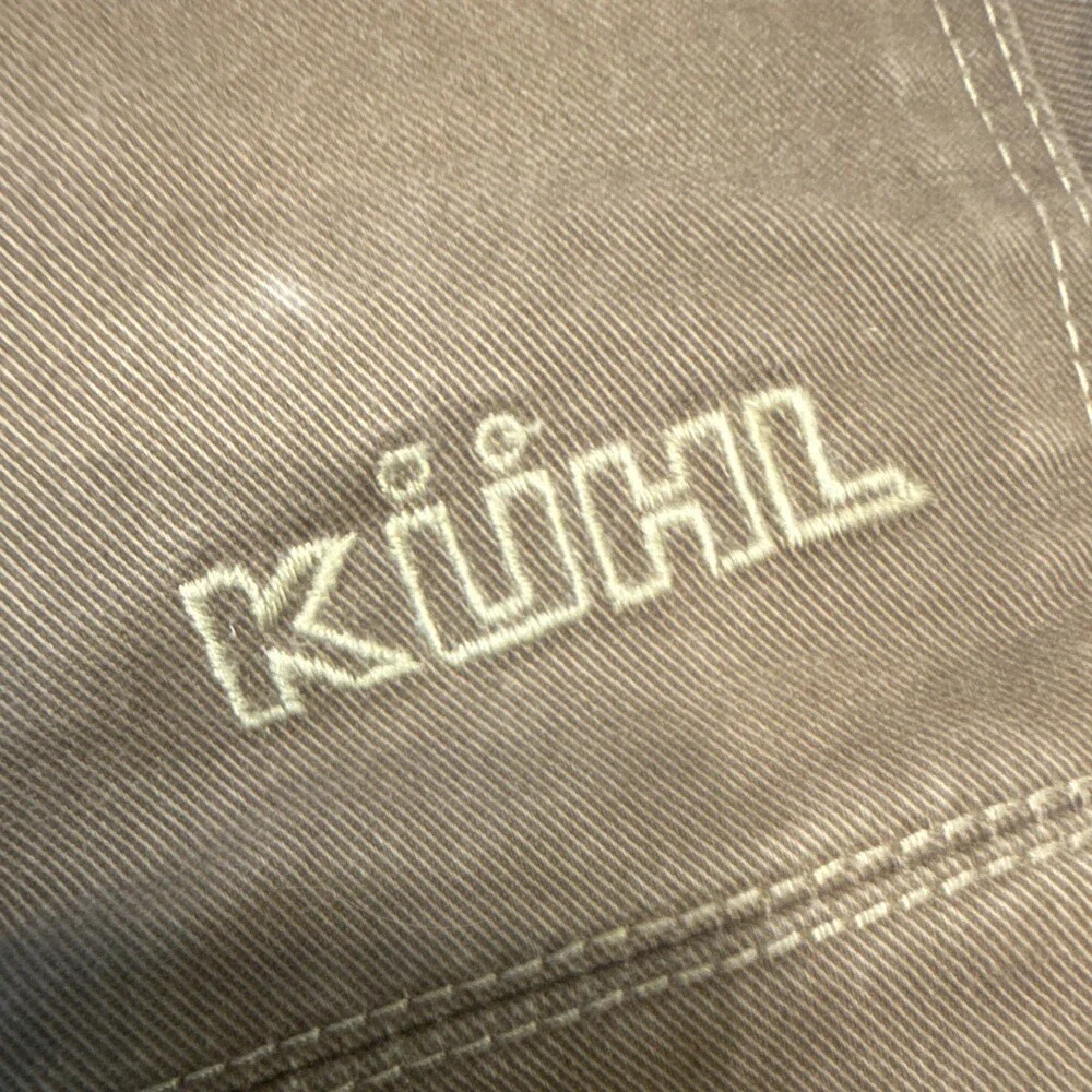 Kuhl Rydr Pants Mens 40x30 Brown Canvas Hiking Workwear Vintage Patina Dye